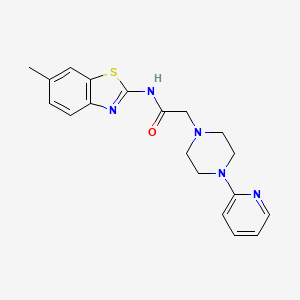 N-(6-methyl-1,3-benzothiazol-2-yl)-2-[4-(2-pyridinyl)-1-piperazinyl]acetamide