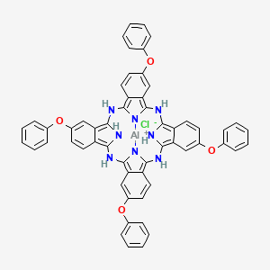 molecular formula C56H38AlClN8O4 B586490 Aluminum 2,9,16,23-tetraphenoxy-29H,31H-phthalocyanine chloride CAS No. 154755-50-7