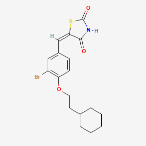 molecular formula C18H20BrNO3S B586491 5-[[3-Bromo-4-(2-cyclohexylethoxy)phenyl]methylene]-2,4-thiazolidinedione CAS No. 1239610-74-2