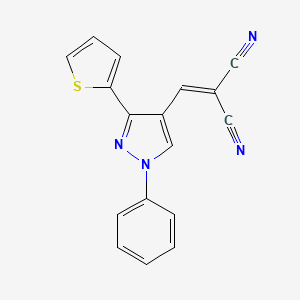 {[1-phenyl-3-(2-thienyl)-1H-pyrazol-4-yl]methylene}malononitrile