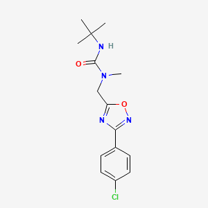 molecular formula C15H19ClN4O2 B5864964 N'-(tert-butyl)-N-{[3-(4-chlorophenyl)-1,2,4-oxadiazol-5-yl]methyl}-N-methylurea 