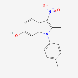 2-methyl-1-(4-methylphenyl)-3-nitro-1H-indol-6-ol