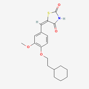 molecular formula C19H23NO4S B586499 5-[[4-(2-Cyclohexylethoxy)-3-methoxyphenyl]methylene]-2,4-thiazolidinedione CAS No. 1239610-60-6
