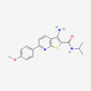 molecular formula C18H19N3O2S B5865008 3-amino-N-isopropyl-6-(4-methoxyphenyl)thieno[2,3-b]pyridine-2-carboxamide 