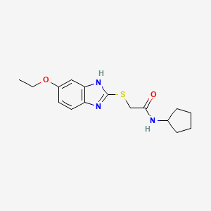 N-cyclopentyl-2-[(5-ethoxy-1H-benzimidazol-2-yl)thio]acetamide