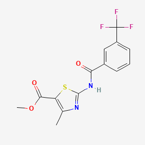 methyl 4-methyl-2-{[3-(trifluoromethyl)benzoyl]amino}-1,3-thiazole-5-carboxylate