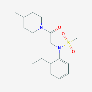 N-(2-ethylphenyl)-N-[2-(4-methyl-1-piperidinyl)-2-oxoethyl]methanesulfonamide