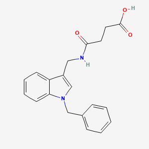 molecular formula C20H20N2O3 B5865123 4-{[(1-benzyl-1H-indol-3-yl)methyl]amino}-4-oxobutanoic acid 