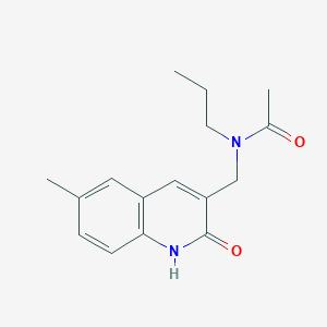 N-[(2-hydroxy-6-methyl-3-quinolinyl)methyl]-N-propylacetamide