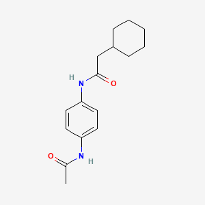 molecular formula C16H22N2O2 B5865127 N-[4-(acetylamino)phenyl]-2-cyclohexylacetamide 