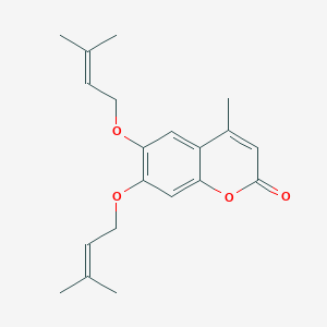 molecular formula C20H24O4 B5865183 4-methyl-6,7-bis[(3-methyl-2-buten-1-yl)oxy]-2H-chromen-2-one 