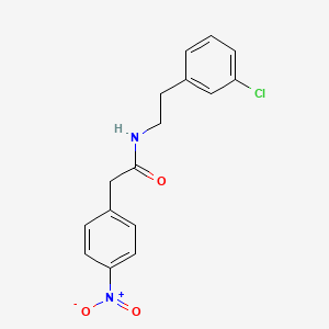 N-[2-(3-chlorophenyl)ethyl]-2-(4-nitrophenyl)acetamide