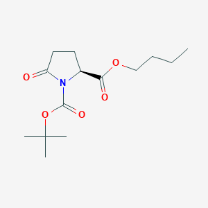 molecular formula C14H23NO5 B586521 2-Butyl (S)-5-Oxo-1,2-pyrrolidinedicarboxylic Acid 1-(1,1-Dimethylethyl) Ester CAS No. 130622-04-7