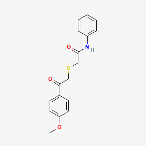 molecular formula C17H17NO3S B5865215 2-{[2-(4-methoxyphenyl)-2-oxoethyl]thio}-N-phenylacetamide 