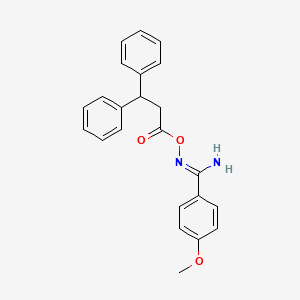 N'-[(3,3-diphenylpropanoyl)oxy]-4-methoxybenzenecarboximidamide