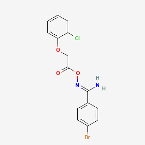 4-bromo-N'-{[(2-chlorophenoxy)acetyl]oxy}benzenecarboximidamide