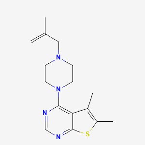 molecular formula C16H22N4S B5865269 5,6-dimethyl-4-[4-(2-methyl-2-propen-1-yl)-1-piperazinyl]thieno[2,3-d]pyrimidine 