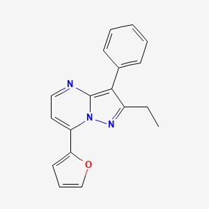 molecular formula C18H15N3O B5865280 2-ethyl-7-(2-furyl)-3-phenylpyrazolo[1,5-a]pyrimidine 