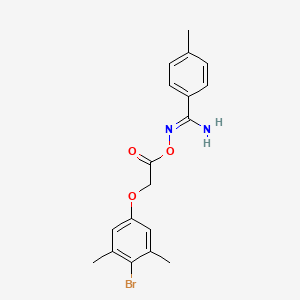 N'-{[(4-bromo-3,5-dimethylphenoxy)acetyl]oxy}-4-methylbenzenecarboximidamide