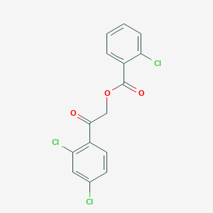 molecular formula C15H9Cl3O3 B5865315 2-(2,4-dichlorophenyl)-2-oxoethyl 2-chlorobenzoate 