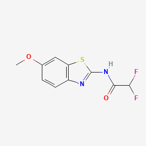 molecular formula C10H8F2N2O2S B5865331 2,2-difluoro-N-(6-methoxy-1,3-benzothiazol-2-yl)acetamide 