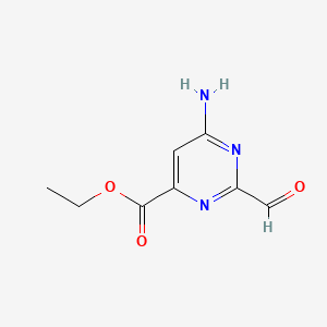 molecular formula C8H9N3O3 B586536 Ethyl 6-amino-2-formylpyrimidine-4-carboxylate CAS No. 153093-62-0