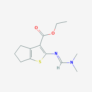 molecular formula C13H18N2O2S B5865378 ethyl 2-{[(dimethylamino)methylene]amino}-5,6-dihydro-4H-cyclopenta[b]thiophene-3-carboxylate 