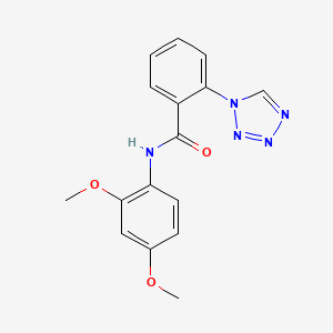 molecular formula C16H15N5O3 B5865385 N-(2,4-dimethoxyphenyl)-2-(1H-tetrazol-1-yl)benzamide 