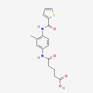 molecular formula C17H18N2O4S B5865417 5-({3-methyl-4-[(2-thienylcarbonyl)amino]phenyl}amino)-5-oxopentanoic acid 