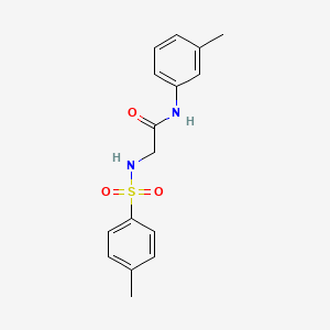 molecular formula C16H18N2O3S B5865418 N~1~-(3-methylphenyl)-N~2~-[(4-methylphenyl)sulfonyl]glycinamide 