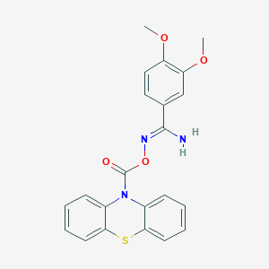 3,4-dimethoxy-N'-[(10H-phenothiazin-10-ylcarbonyl)oxy]benzenecarboximidamide