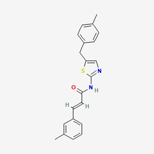 molecular formula C21H20N2OS B5865422 N-[5-(4-methylbenzyl)-1,3-thiazol-2-yl]-3-(3-methylphenyl)acrylamide 