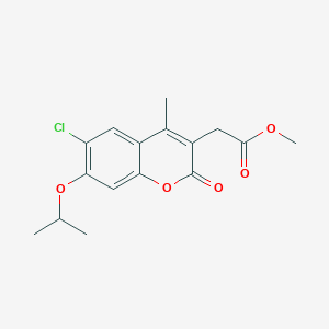 molecular formula C16H17ClO5 B5865470 methyl (6-chloro-7-isopropoxy-4-methyl-2-oxo-2H-chromen-3-yl)acetate 