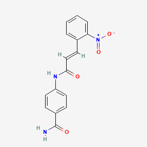 4-{[3-(2-nitrophenyl)acryloyl]amino}benzamide