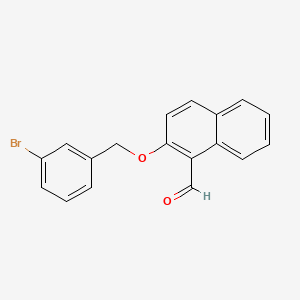 molecular formula C18H13BrO2 B5865519 2-[(3-bromobenzyl)oxy]-1-naphthaldehyde 