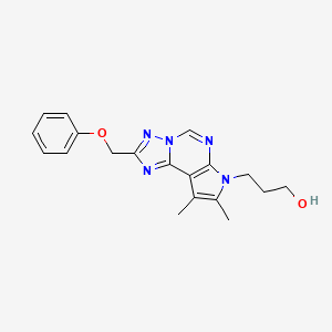 3-[8,9-dimethyl-2-(phenoxymethyl)-7H-pyrrolo[3,2-e][1,2,4]triazolo[1,5-c]pyrimidin-7-yl]-1-propanol