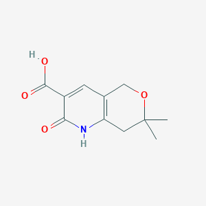 7,7-dimethyl-2-oxo-1,5,7,8-tetrahydro-2H-pyrano[4,3-b]pyridine-3-carboxylic acid