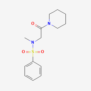 molecular formula C14H20N2O3S B5865535 N-Methyl-N-(2-oxo-2-piperidin-1-yl-ethyl)-benzenesulfonamide 