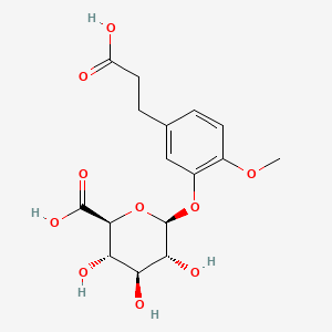 B586554 (2S,3S,4S,5R,6S)-6-[5-(2-carboxyethyl)-2-methoxyphenoxy]-3,4,5-trihydroxyoxane-2-carboxylic acid CAS No. 1187945-72-7