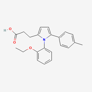 molecular formula C22H23NO3 B5865542 3-[1-(2-ethoxyphenyl)-5-(4-methylphenyl)-1H-pyrrol-2-yl]propanoic acid 