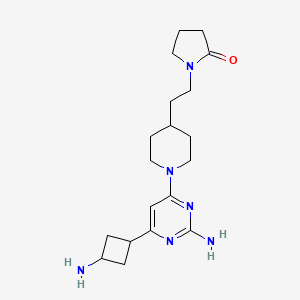 1-(2-{1-[2-amino-6-(3-aminocyclobutyl)-4-pyrimidinyl]-4-piperidinyl}ethyl)-2-pyrrolidinone dihydrochloride