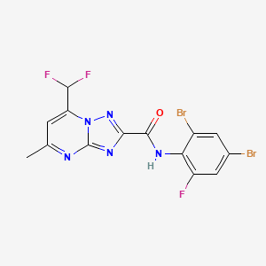 N-(2,4-dibromo-6-fluorophenyl)-7-(difluoromethyl)-5-methyl[1,2,4]triazolo[1,5-a]pyrimidine-2-carboxamide