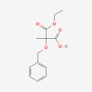 molecular formula C13H16O5 B586557 3-Ethoxy-2-methyl-3-oxo-2-phenylmethoxypropanoic acid CAS No. 2935-16-2