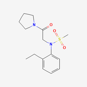 molecular formula C15H22N2O3S B5865577 N-(2-ethylphenyl)-N-[2-oxo-2-(1-pyrrolidinyl)ethyl]methanesulfonamide CAS No. 6202-35-3