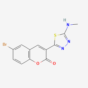 6-bromo-3-[5-(methylamino)-1,3,4-thiadiazol-2-yl]-2H-chromen-2-one