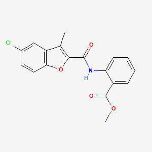 methyl 2-{[(5-chloro-3-methyl-1-benzofuran-2-yl)carbonyl]amino}benzoate