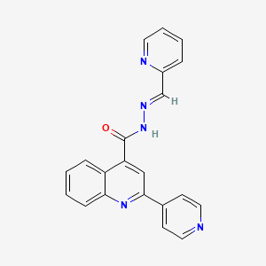 molecular formula C21H15N5O B5865604 2-(4-pyridinyl)-N'-(2-pyridinylmethylene)-4-quinolinecarbohydrazide 