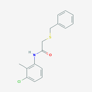 molecular formula C16H16ClNOS B5865617 2-(benzylthio)-N-(3-chloro-2-methylphenyl)acetamide 