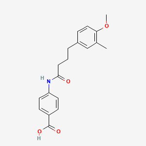 molecular formula C19H21NO4 B5865638 4-{[4-(4-methoxy-3-methylphenyl)butanoyl]amino}benzoic acid 