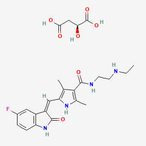 molecular formula C24H29FN4O7 B586566 N-Desethyl Sunitinib Hemimalate CAS No. 1474111-36-8